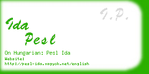 ida pesl business card